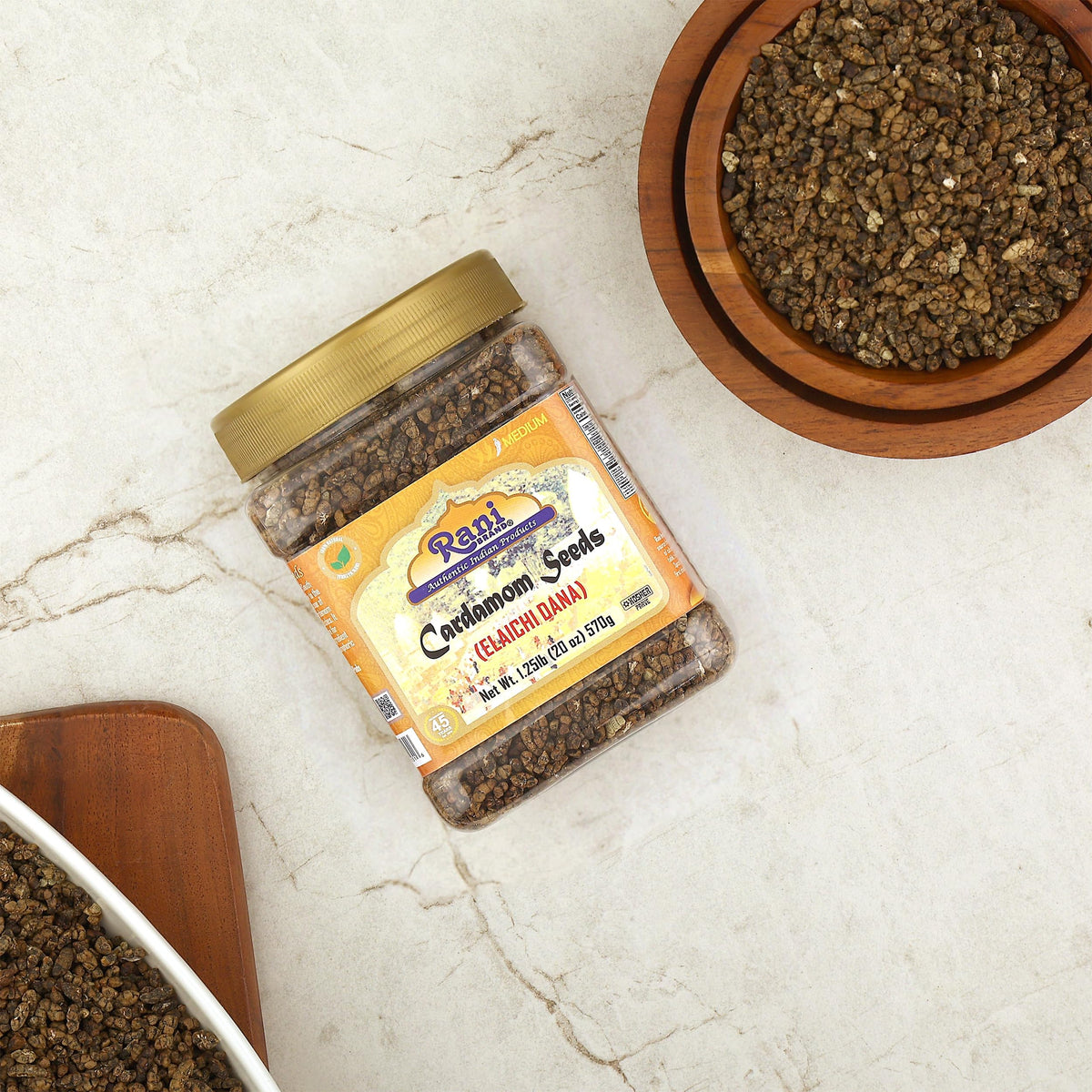 Rani Cardamom Decorticated Seeds (Elachi) – 20oz Jar | Authentic Indian Spice, Non-GMO, Kosher, Vegan