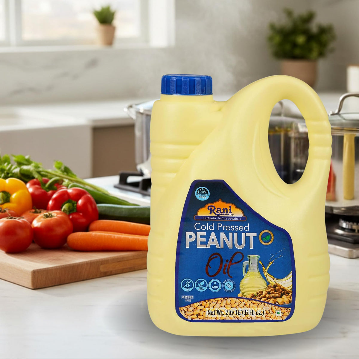 Rani Peanut Oil 67.6 oz Cold-Pressed | 100% Natural | NON-GMO | Kosher | Vegan | Gluten Free