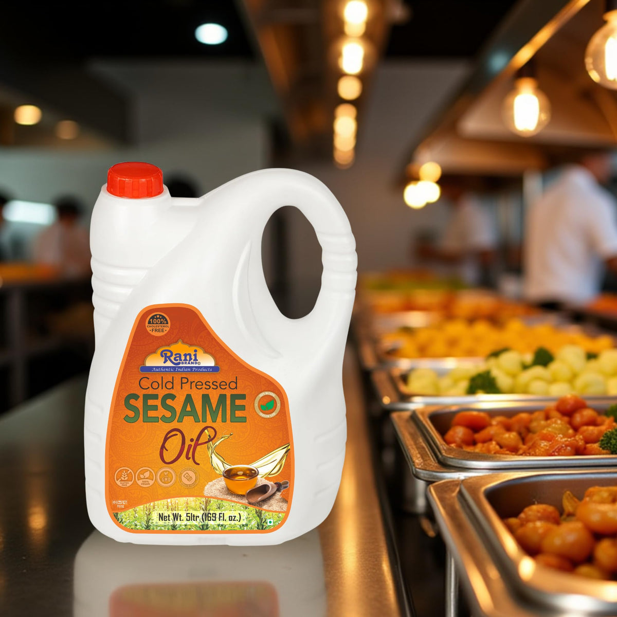 Rani Sesame Oil 169 Ounce (5 Liter) Cold Pressed – 100% Natural, Non-GMO, Vegan, Gluten Free