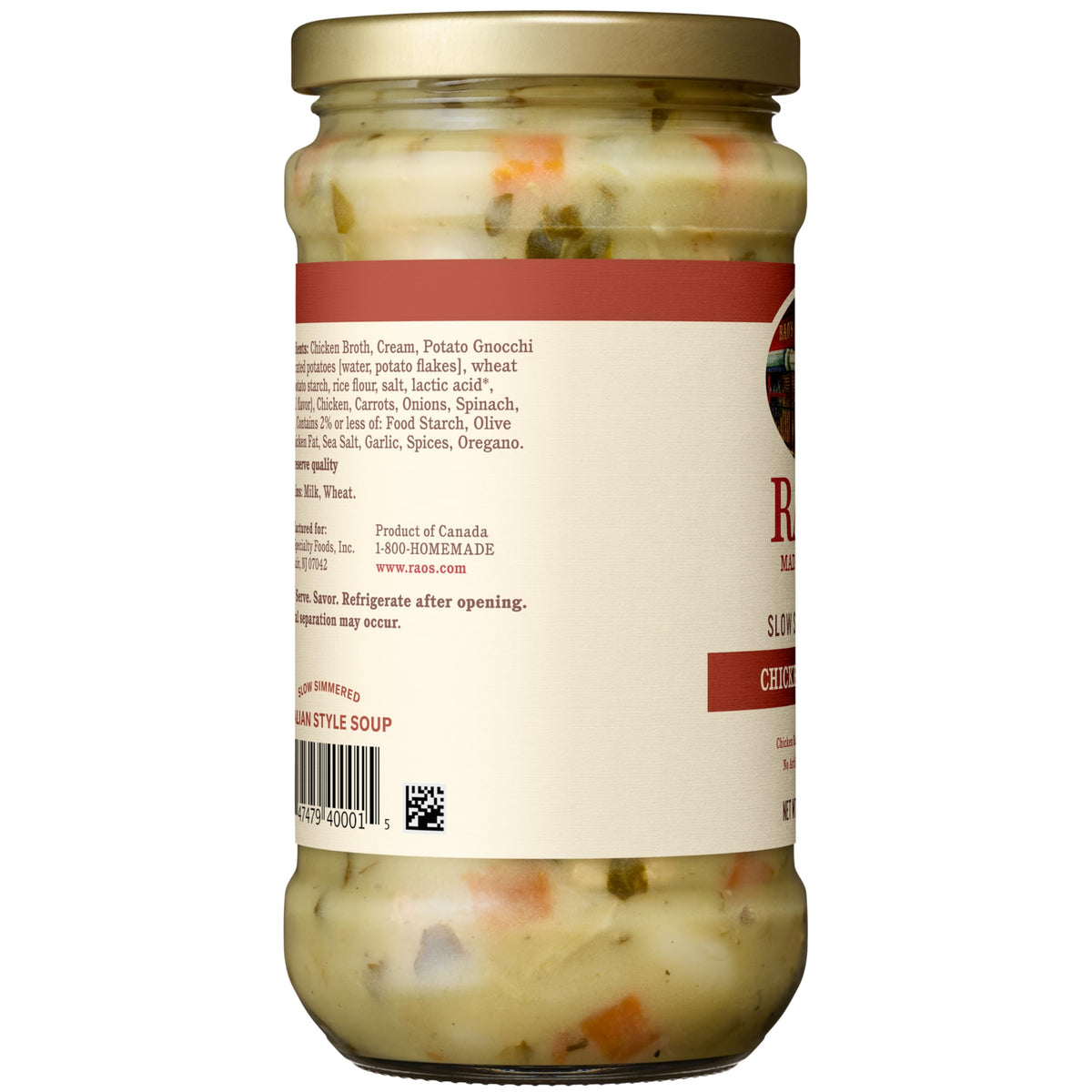 Rao's Made For Home Chicken & Gnocchi Soup, 16 oz – Pack of 6