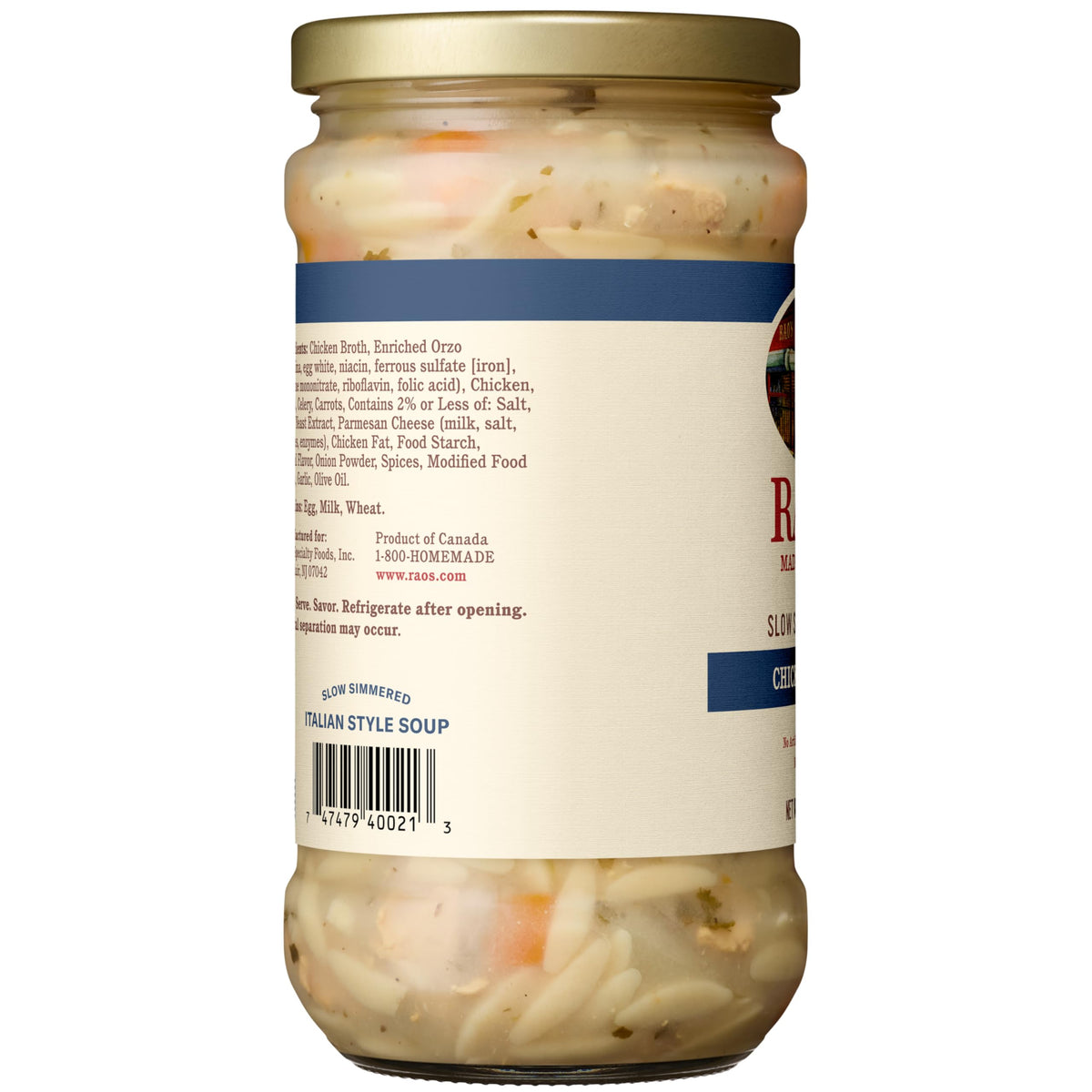 Rao's Made For Home Chicken & Orzo Soup — 6-Pack, Restaurant-Quality Italian Soup