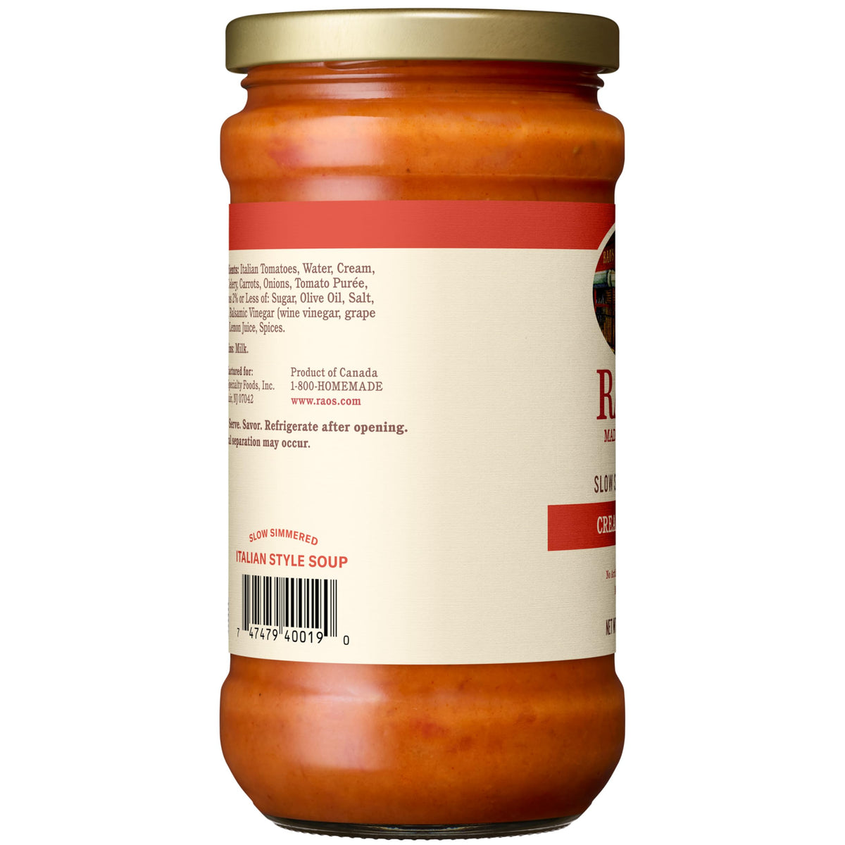 Rao's Made For Home Creamy Tomato Soup, 16 oz (Pack of 6) – Premium Italian-Style Soup
