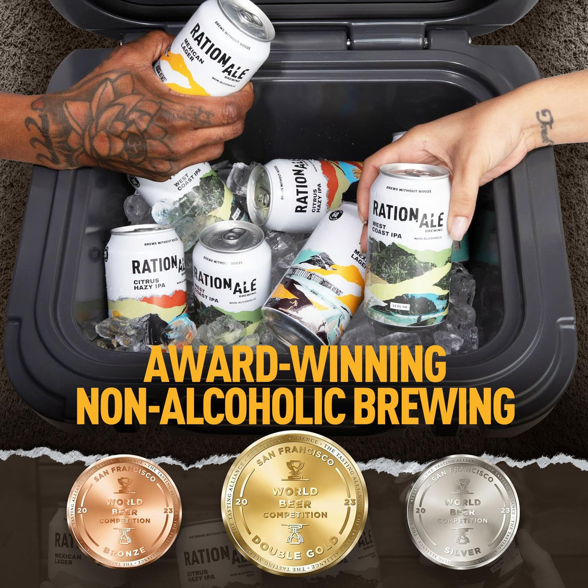 Rationale Brewing Non Alcoholic Variety 12 Pack – Premium Craft NA Beer (12oz Cans)
