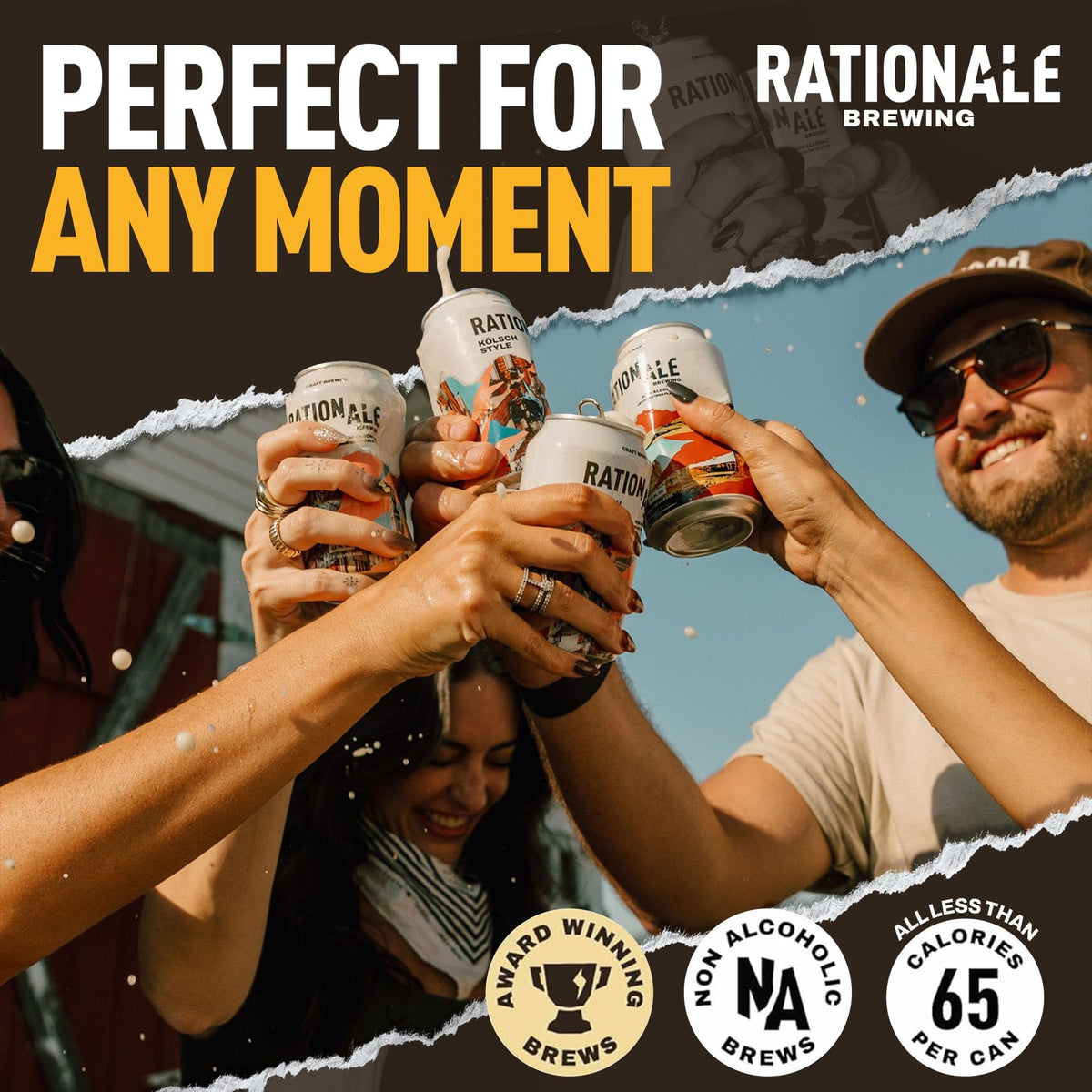 Rationale Brewing Non Alcoholic Variety 12 Pack – Premium Craft NA Beer (12oz Cans)