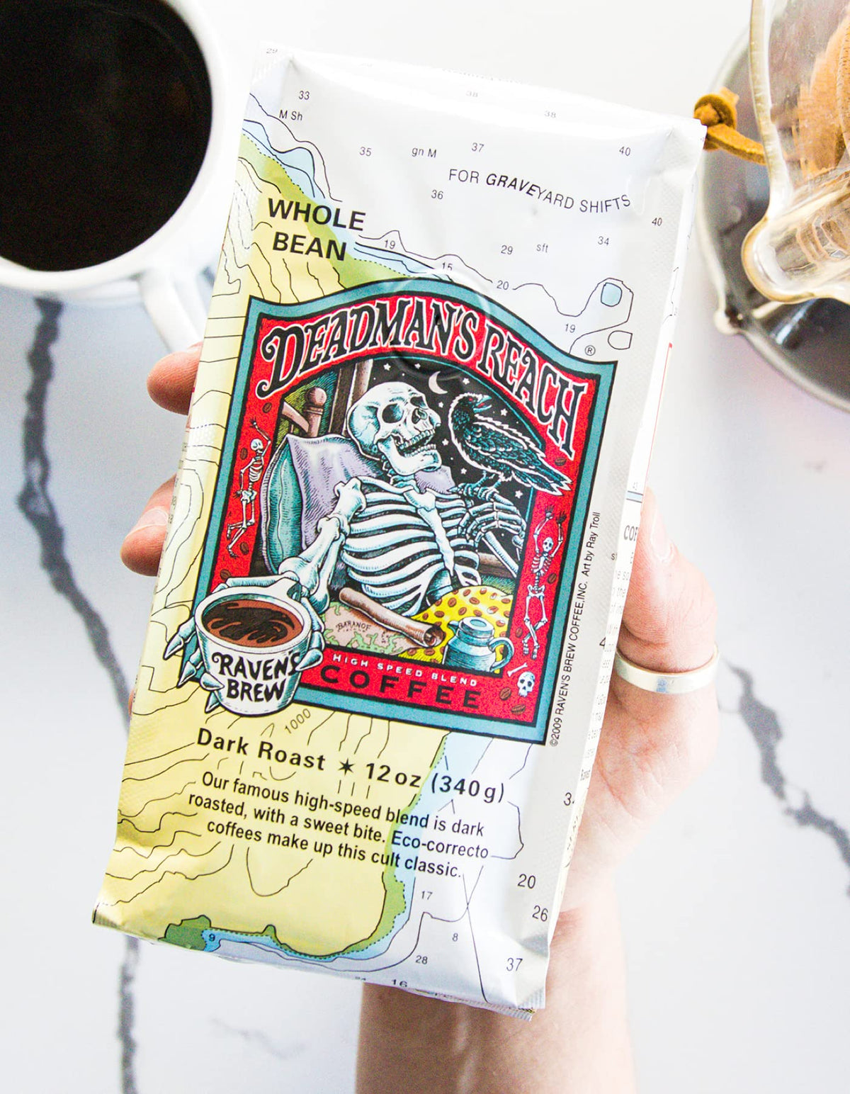 Raven's Brew Deadman's Reach 5lb | High Caffeine Dark Roast Whole Bean