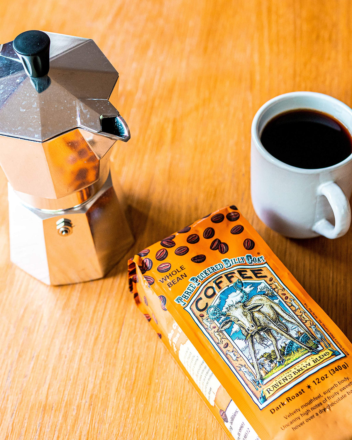 Raven's Brew Whole Bean Coffee Variety Pack – Wicked Wolf, Billy Goat, Deadman's Reach (12 oz each)