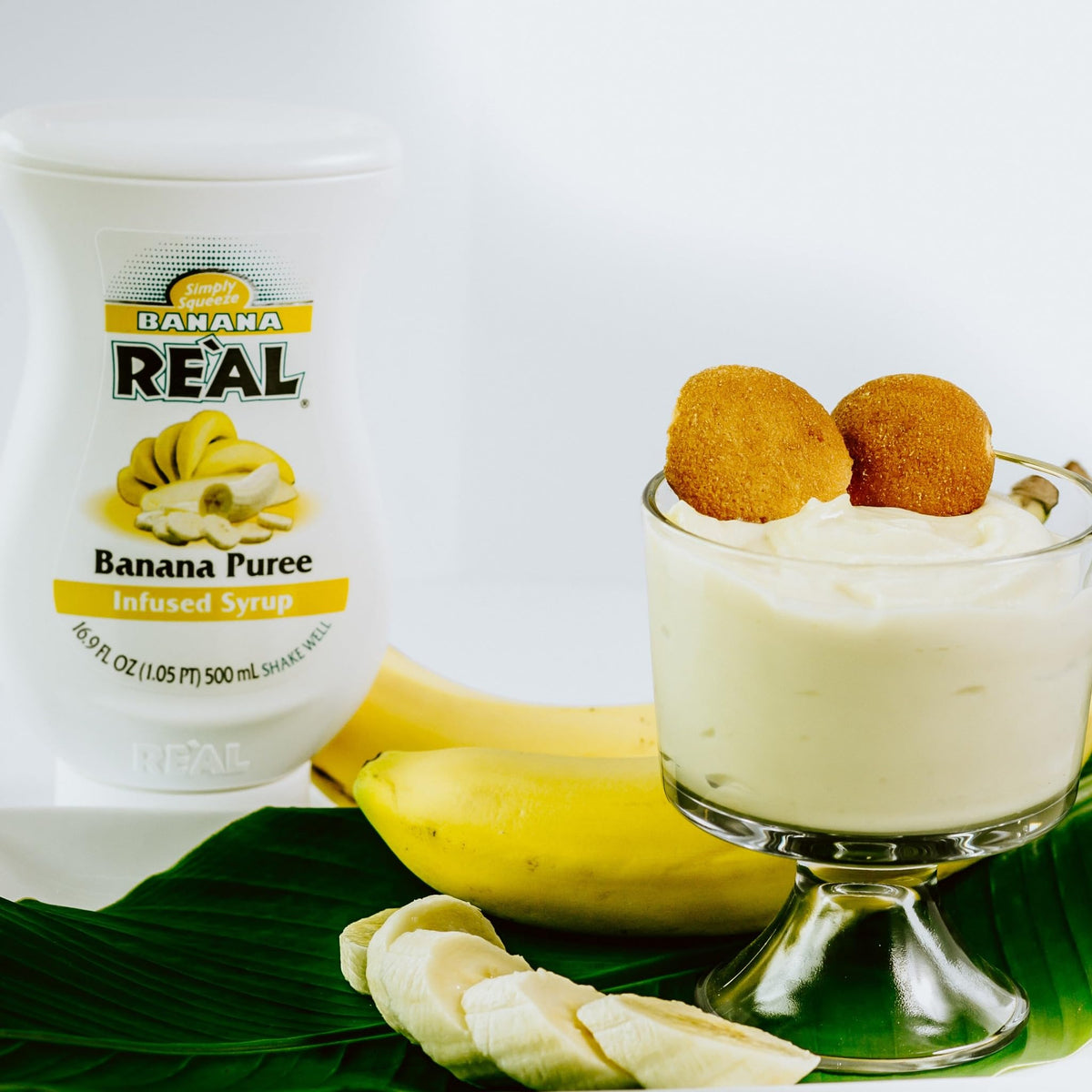 Reàl Infused Exotics Banana Puree Syrup – 16.9 fl oz Squeezable (Pack of 3)