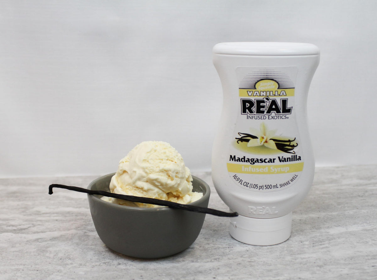 Vanilla Reàl Infused Exotics Madagascar Vanilla Syrup – Pack of 3, 16.9 oz Squeezable Bottles