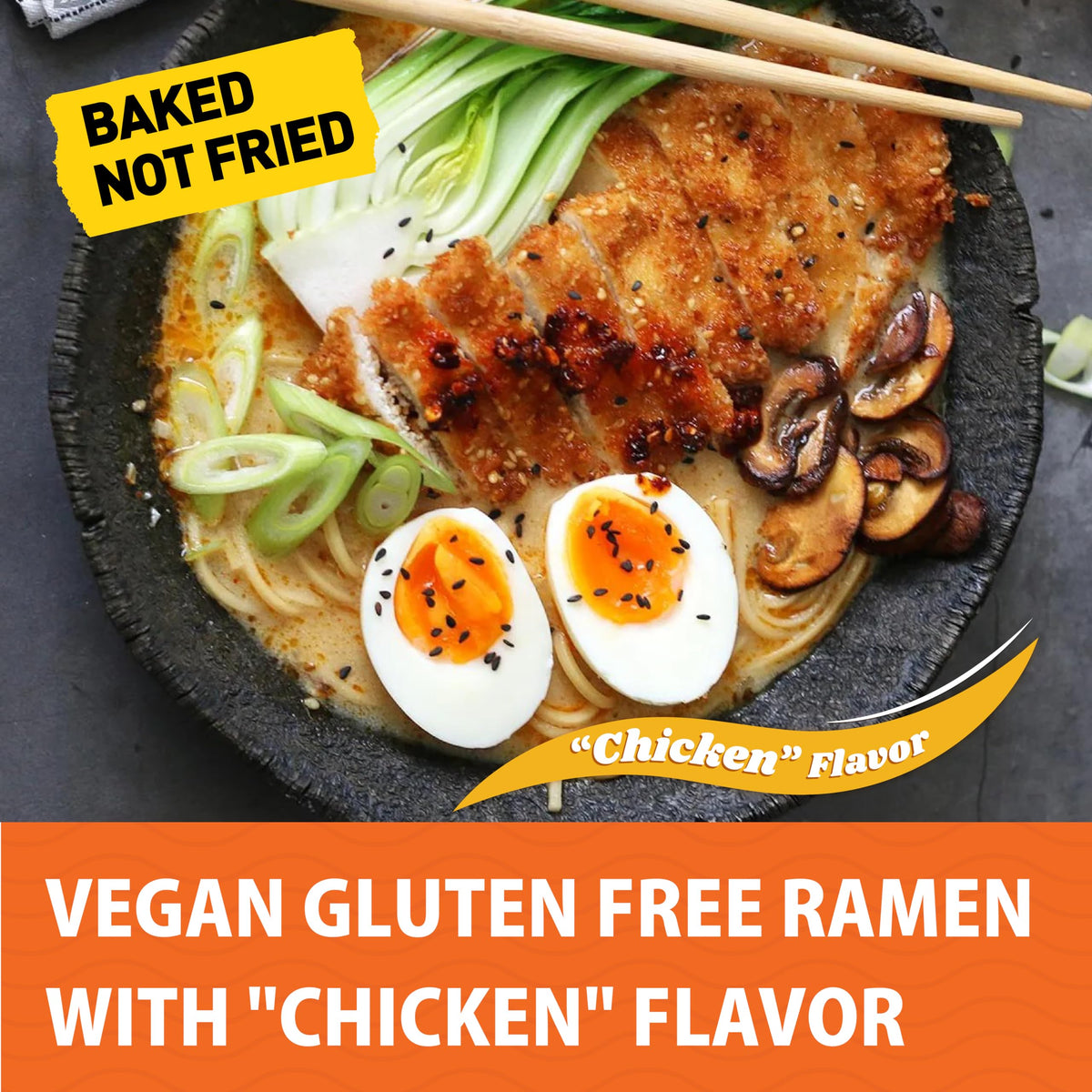 Real Naturals Gluten Free Chicken Ramen Noodles (6-Pack) – Vegan, Low Sodium GF Noodles