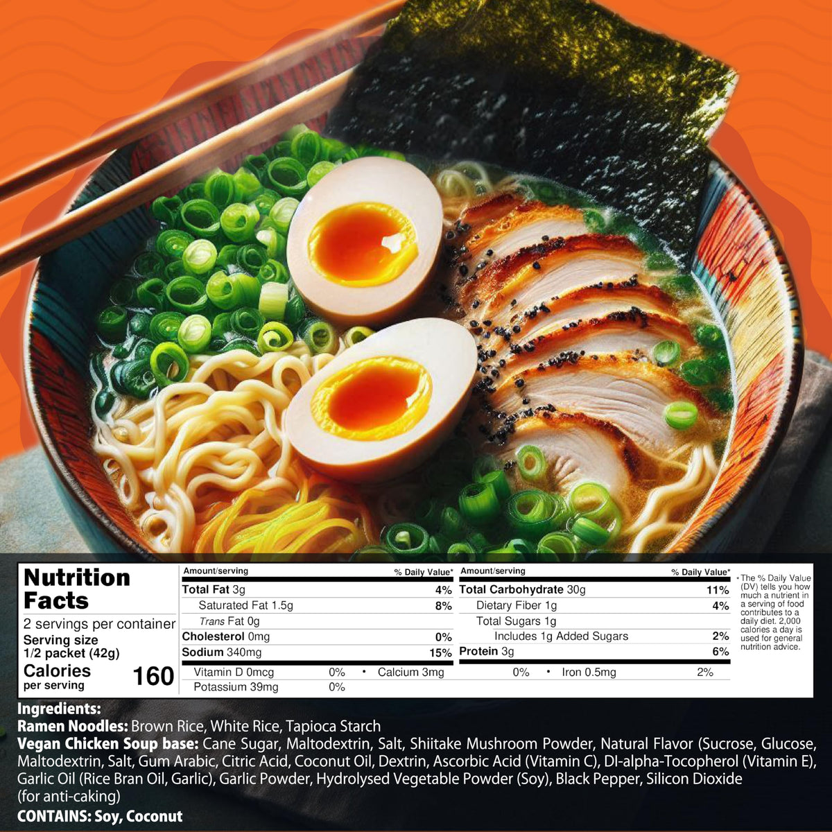 Real Naturals Gluten Free Chicken Ramen Noodles (6-Pack) – Vegan, Low Sodium GF Noodles