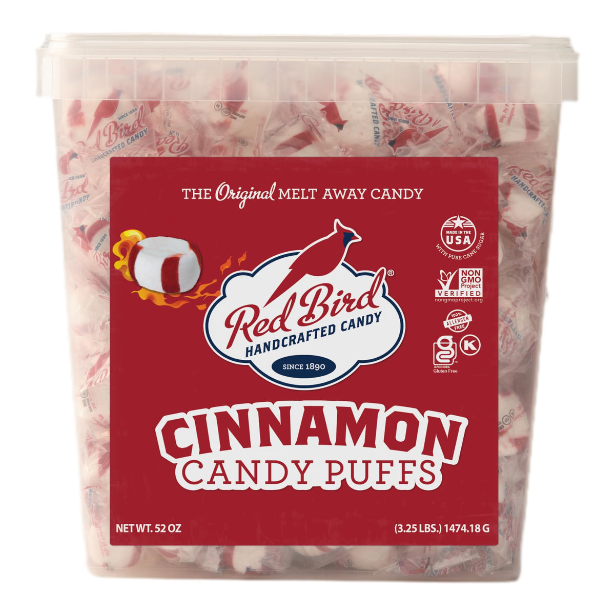 Red Bird Cinnamon Candy – Gluten Free Breath Mints, Individually Wrapped, 52 oz