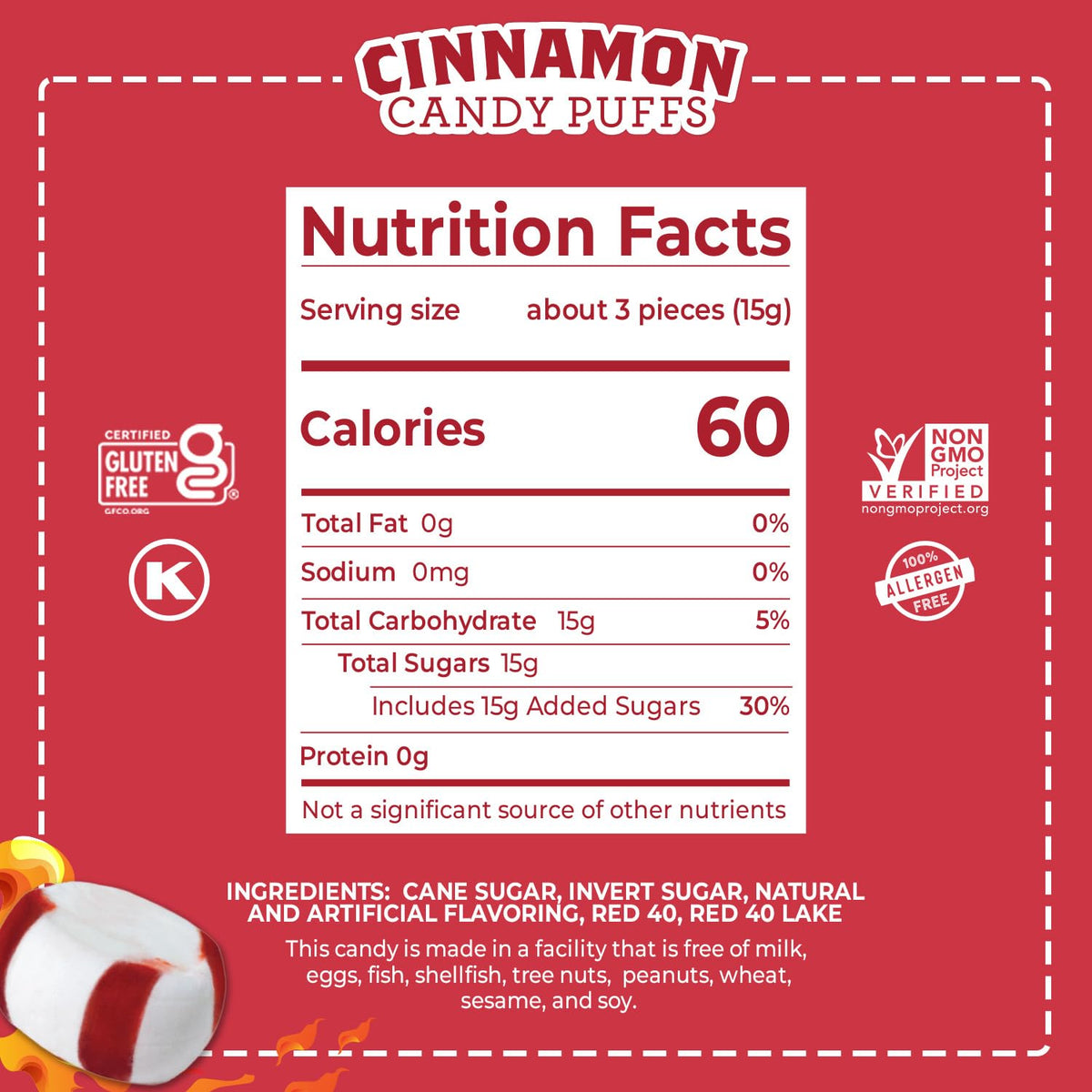 Red Bird Cinnamon Candy – Gluten Free Breath Mints, Individually Wrapped, 52 oz