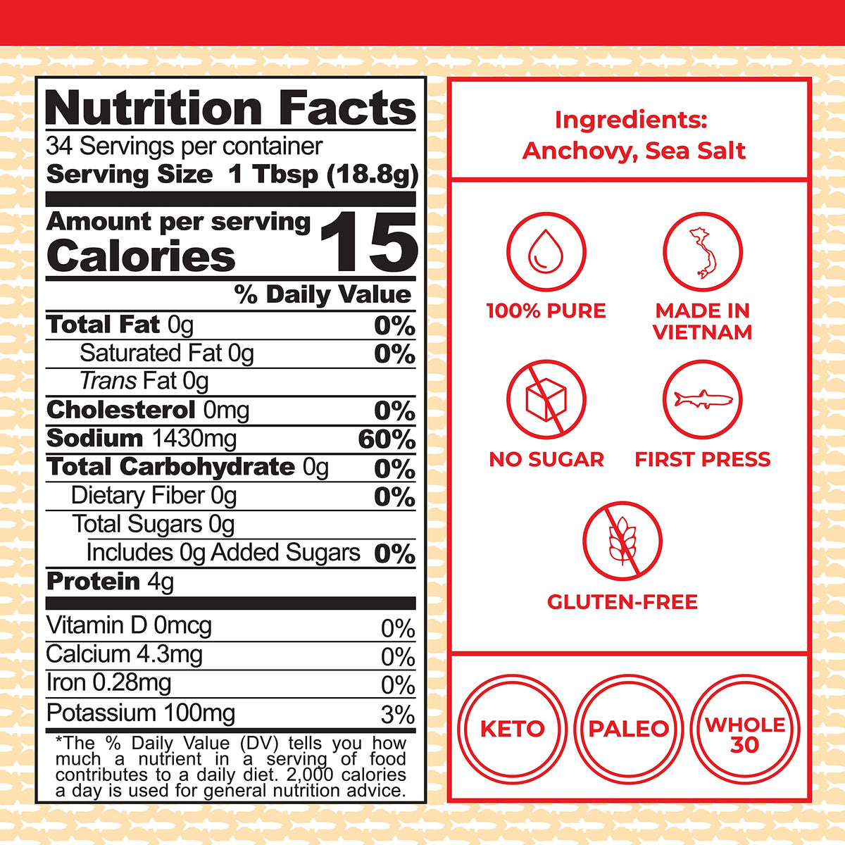 Red Boat Fish Sauce 40°N | Premium 2-Ingredient Vietnamese Fish Sauce | Pack of 2