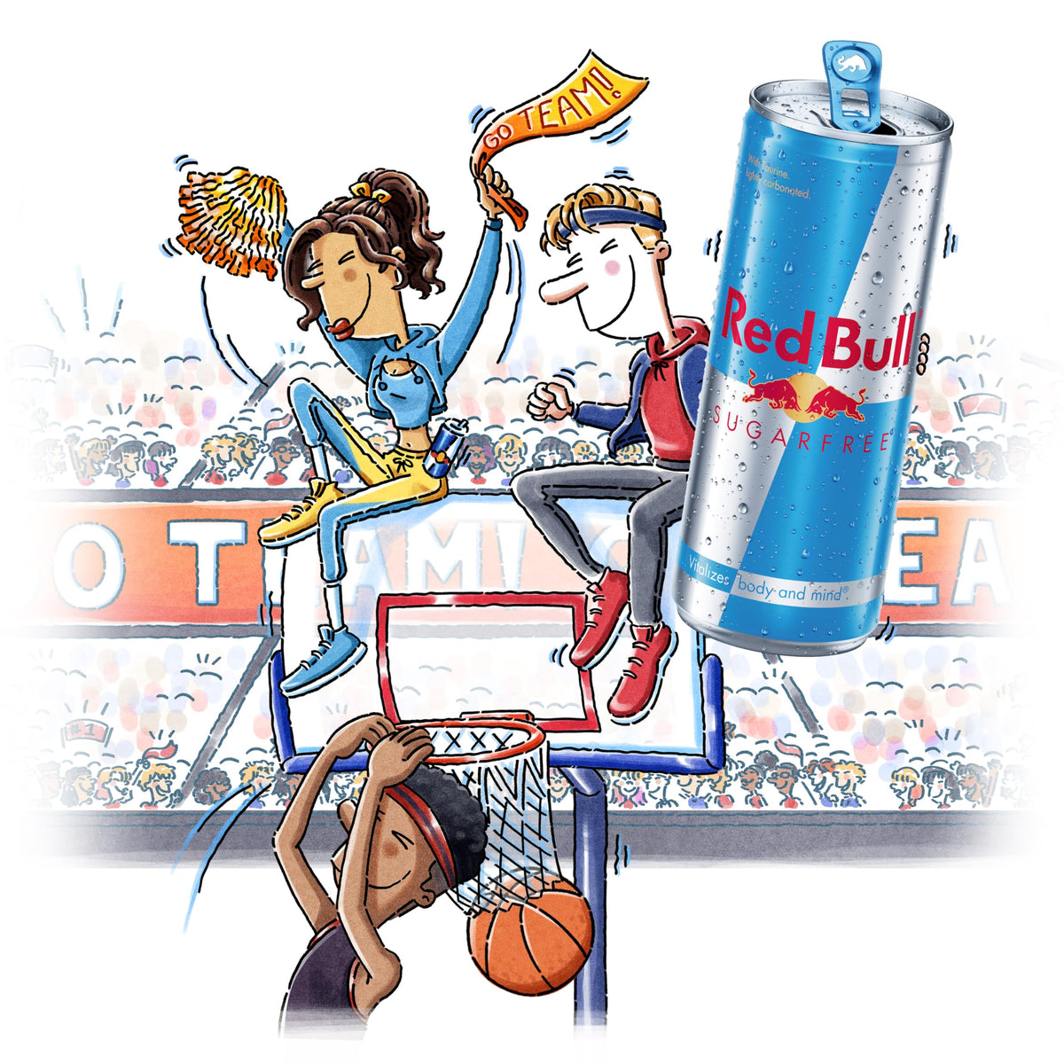 Red Bull Sugar Free Energy Drink - 151 mg Caffeine, Taurine & B Vitamins, 16 fl oz, Pack of 12 Cans