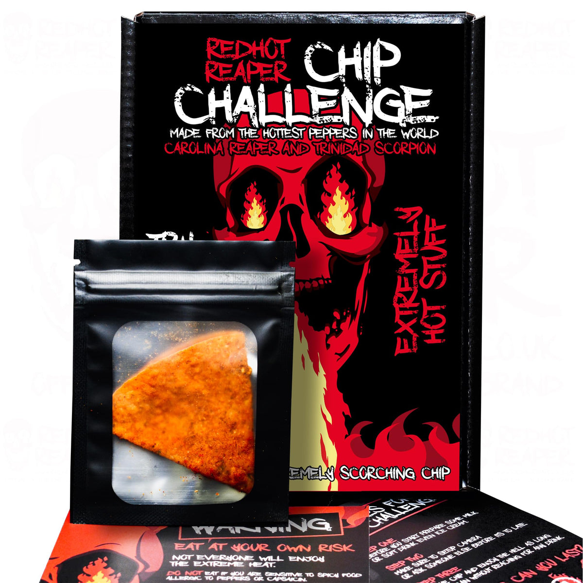 Red Hot Reaper 2-Pack Chip Challenge – Hottest Carolina Reaper Snack