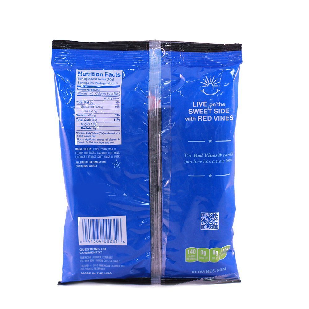 Red Vines Black Jumbo Licorice Twists 8oz Bag (12 Pack) – Fat-Free, Preservative-Free, Kosher