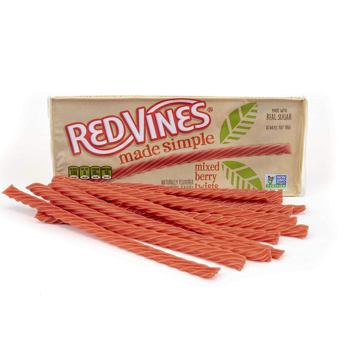 Red Vines Made Simple Licorice – Mixed Berry Twists, 4oz Tray (12 Pack)