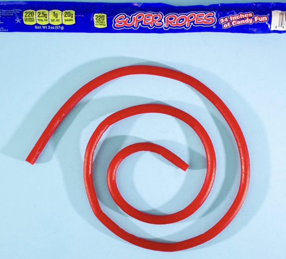 Red Vines Super Ropes 34 Inch Individually Wrapped Rope 2oz 15 Pack – Red Licorice Candy