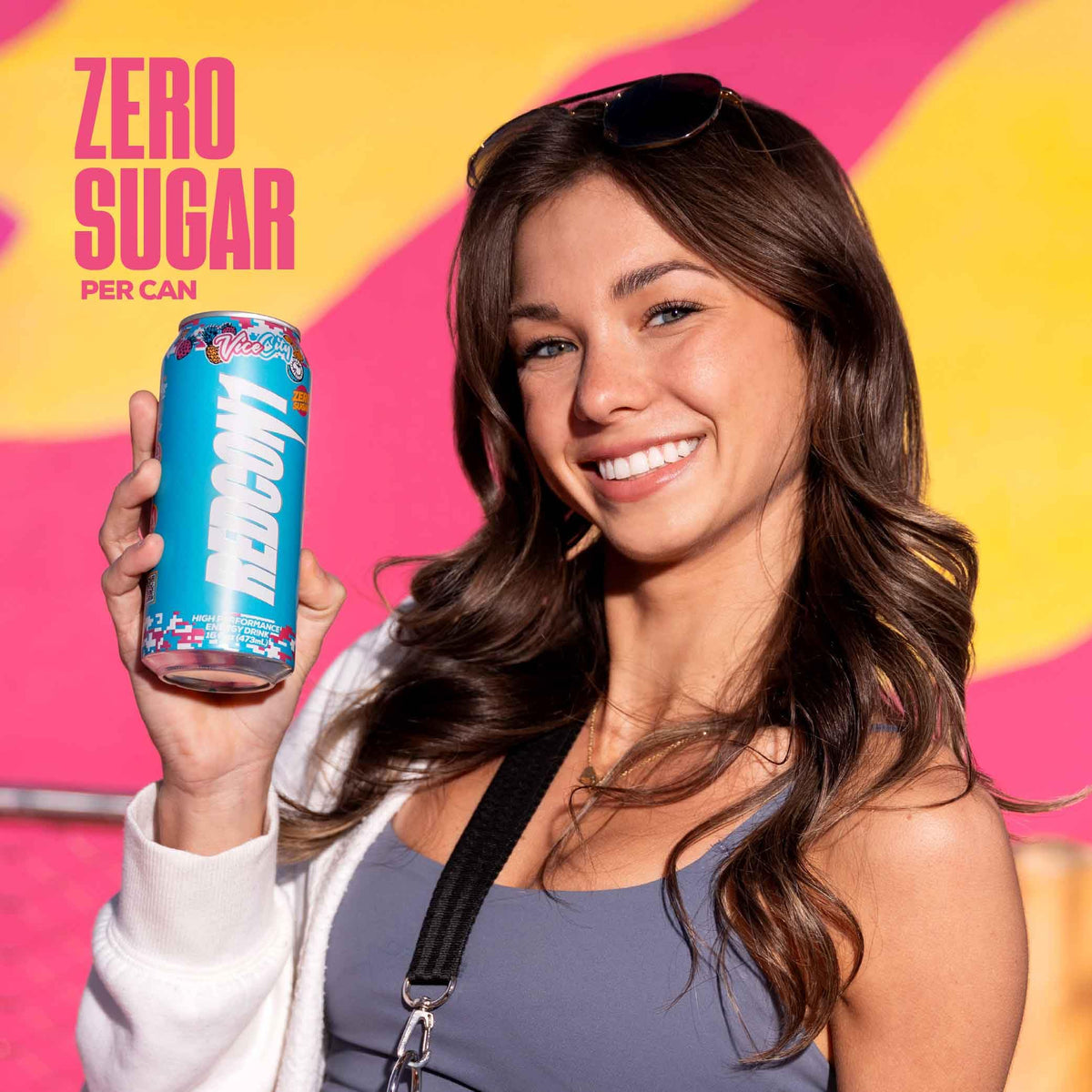 REDCON1 Energy Cali Splash – Zero Sugar Energy Drink with Alpha GPC, 200mg Caffeine, B6/B12/B5 | 12 ct