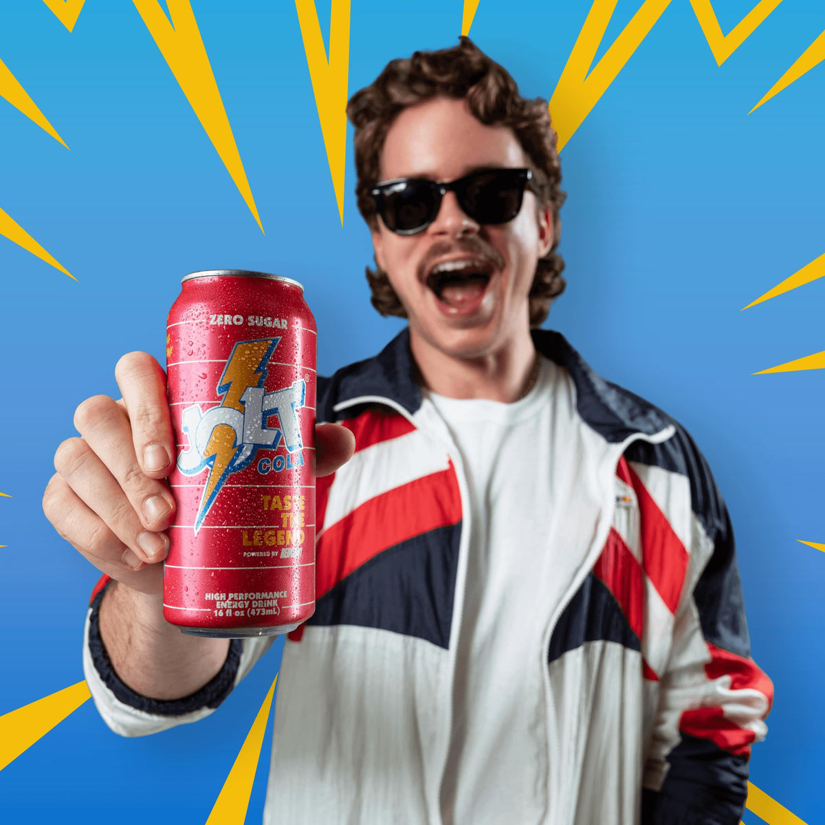 REDCON1 JOLT Cola Energy Drink – 200mg Caffeine, Zero Sugar, 16oz Can | Nootropics & B‑Vitamins