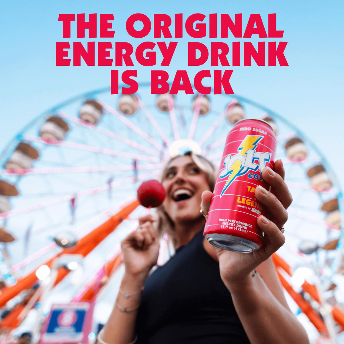 REDCON1 JOLT Cola Energy Drink – 200mg Caffeine, Zero Sugar, 16oz Can | Nootropics & B‑Vitamins