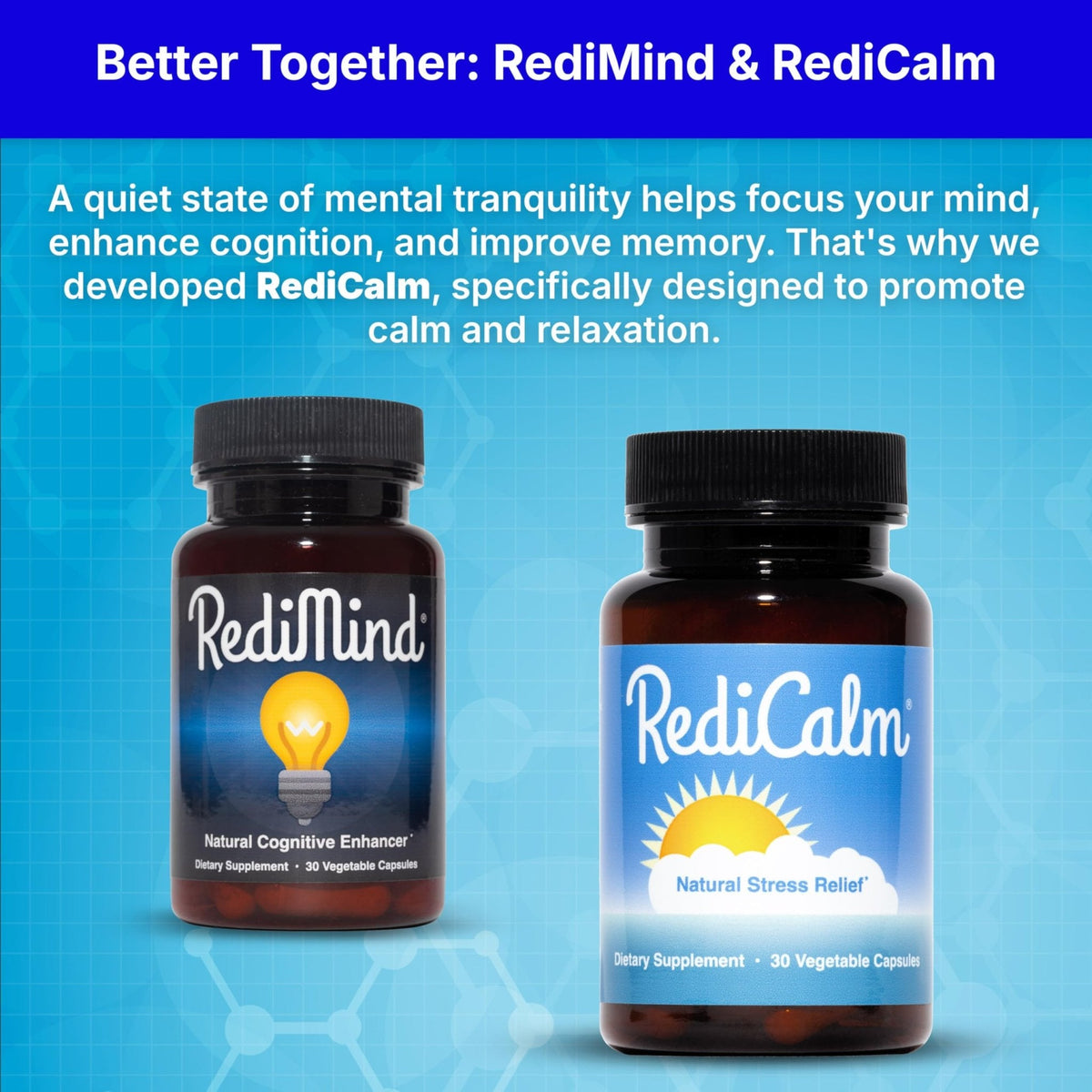 RediMind Natural Cognitive Support and Brain Supplement, Vegan, Gluten-Free