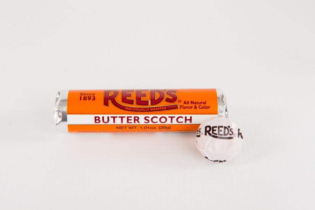 Reed's Butterscotch Candy Rolls – 24 Count Box | Classic American Hard Candy