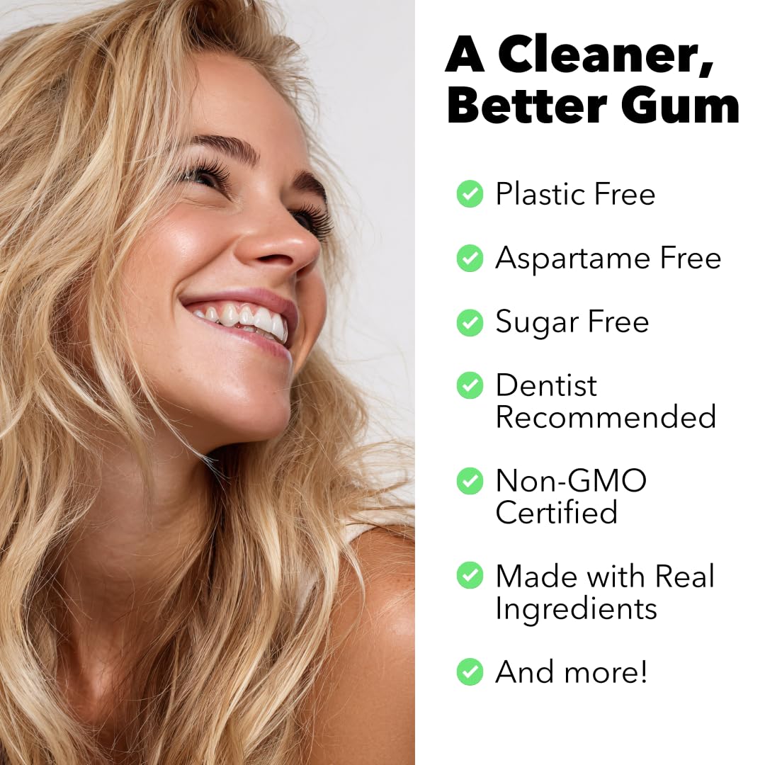 Refresh Gum Garden Mint – Sugar Free, Xylitol, Aspartame Free, Plastic Free Pouches
