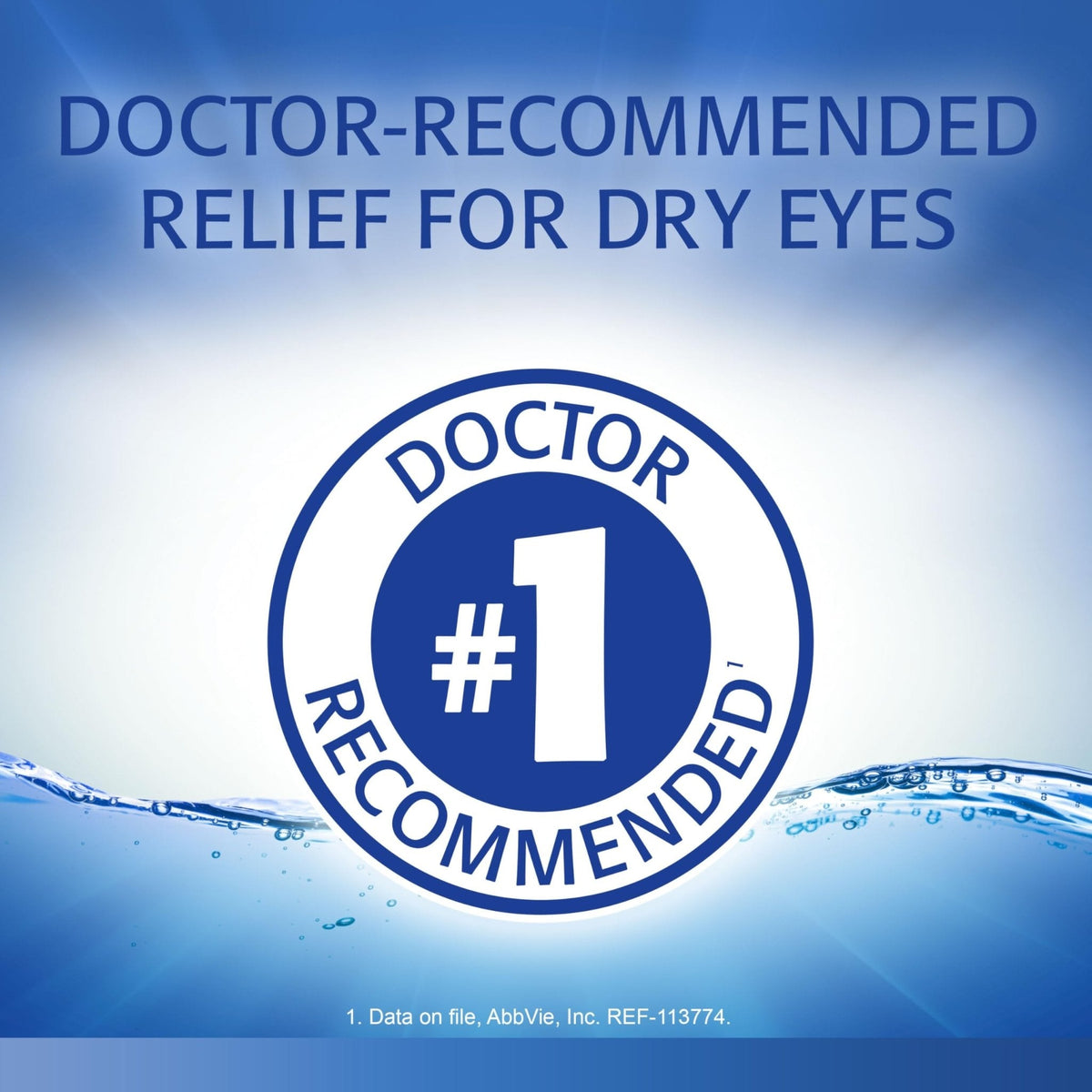 REFRESH OPTIVE Lubricant Eye Drops Artificial Tears, 0.5 fl oz (15 mL)