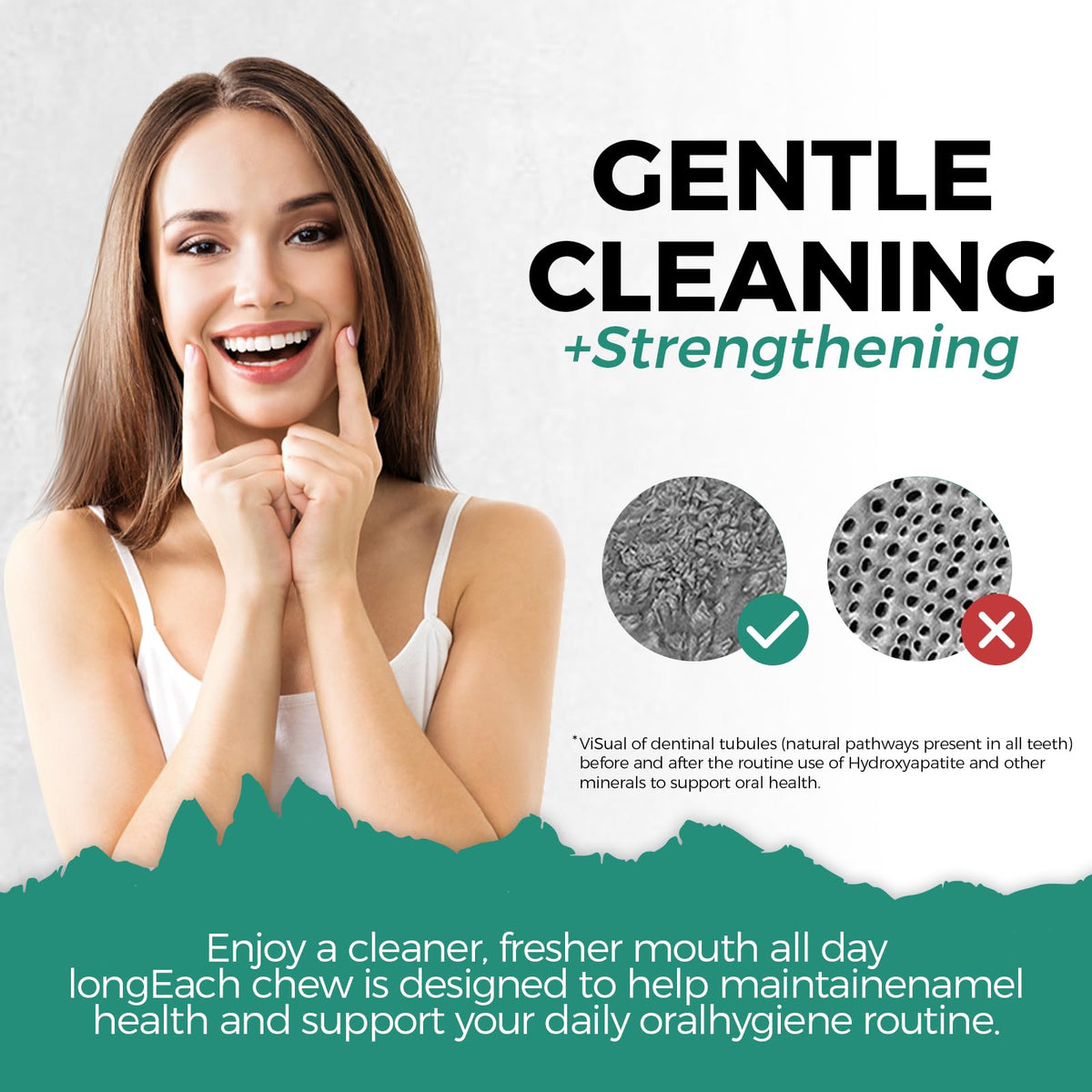 REISHIKING Remineralizing Gum with Hydroxyapatite – 90 Mint Pieces