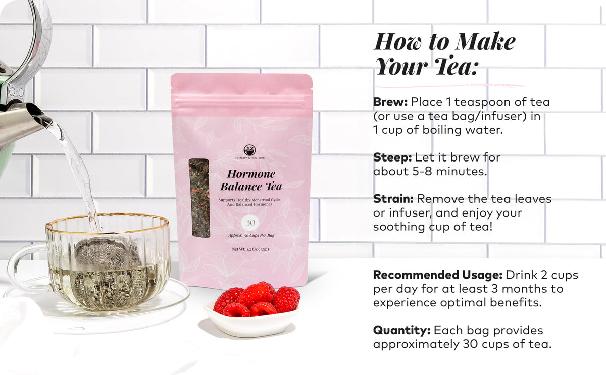 Remedy & Restore Herbal Tea for Hormone Balance – Spearmint Loose Leaves