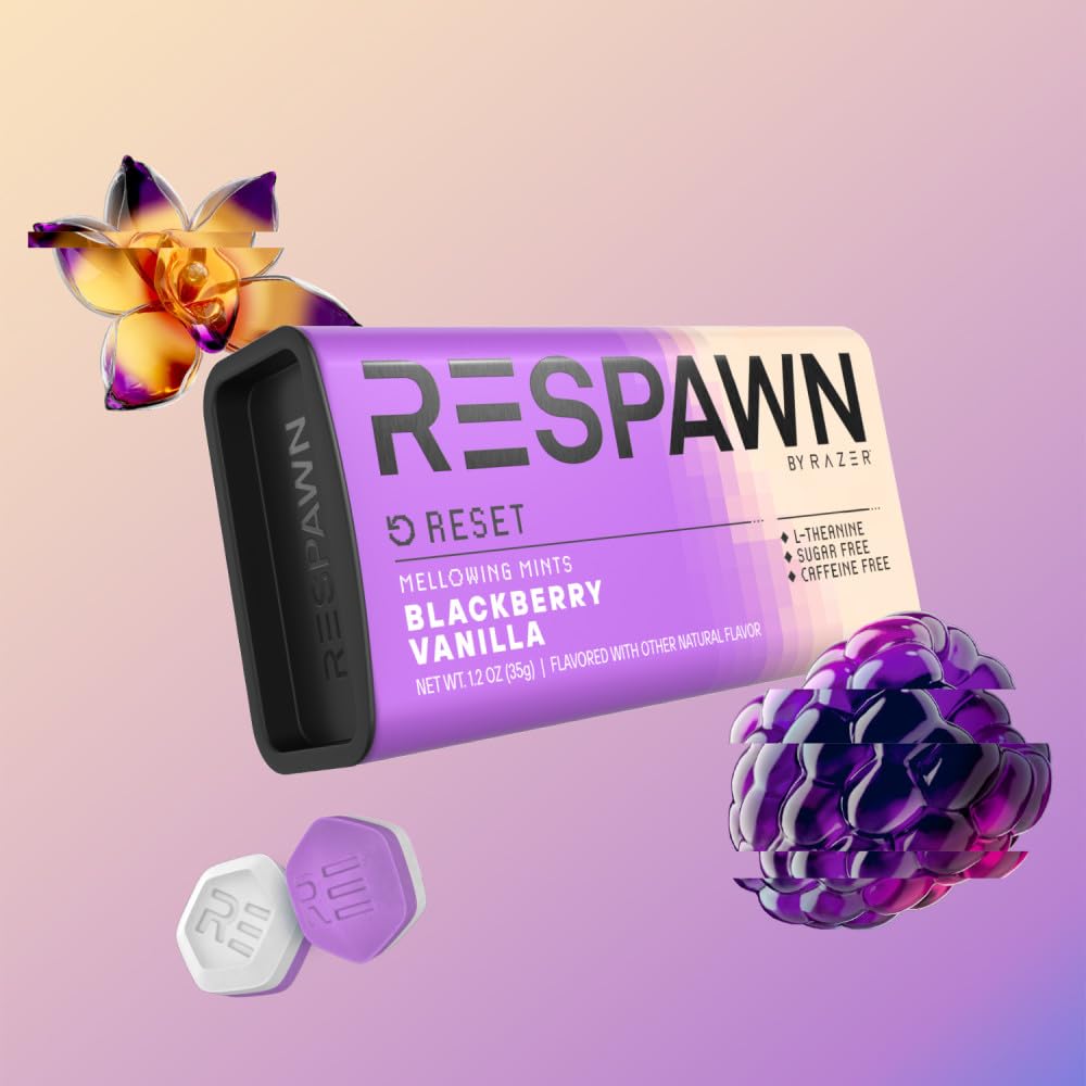 RESPAWN by Razer Blackberry Vanilla Sugarfree Mints – Bulk 8-Pack (1 oz each)