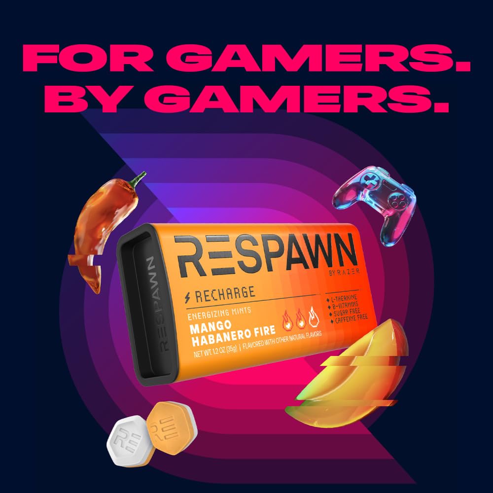 RESPAWN by Razer Spicy Mango Habanero Sugar-Free Breath Mints — Bulk 8 x 1 oz
