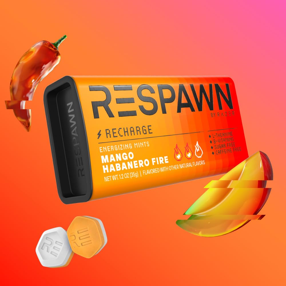 RESPAWN by Razer Spicy Mango Habanero Sugar-Free Breath Mints — Bulk 8 x 1 oz