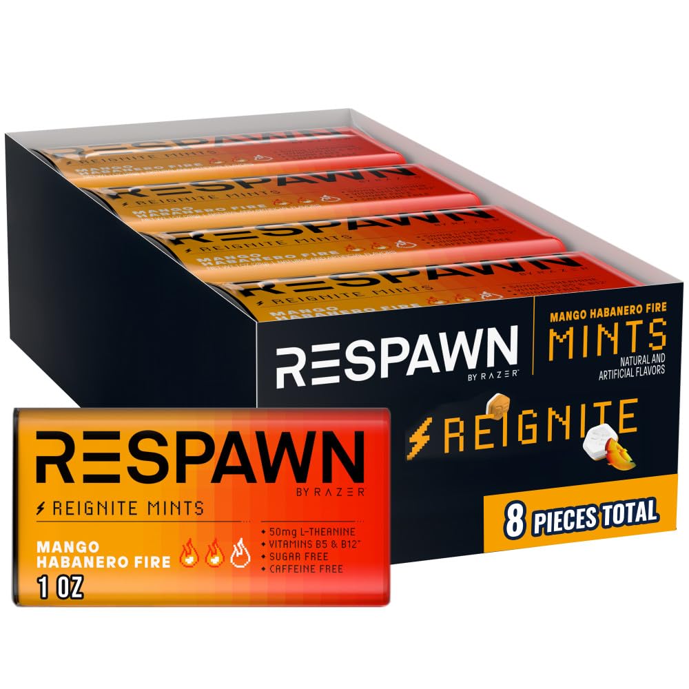 RESPAWN by Razer Spicy Mango Habanero Sugar-Free Breath Mints — Bulk 8 x 1 oz