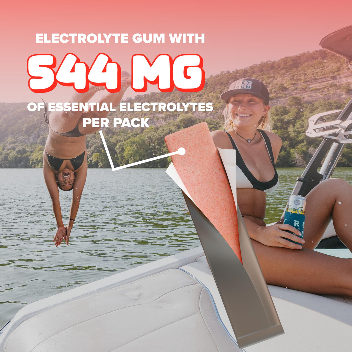 REV Electrolyte Gum Watermelon Lime – Sugar-Free with Essential Electrolytes (12-Count)