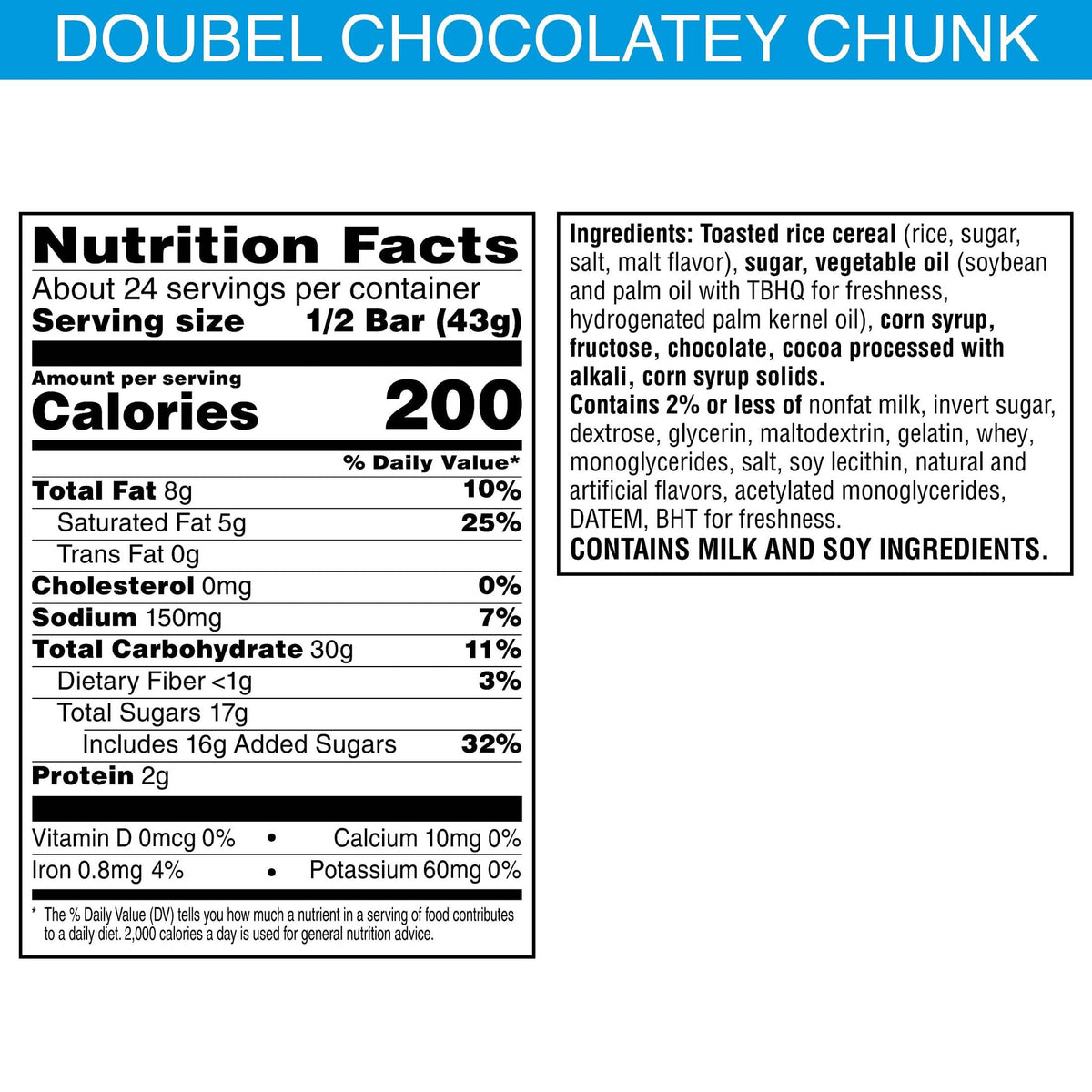 Rice Krispies Treats Mega Bars – Double Chocolatey Chunk Marshmallow Snack Bars, 36oz Box (12 Count)