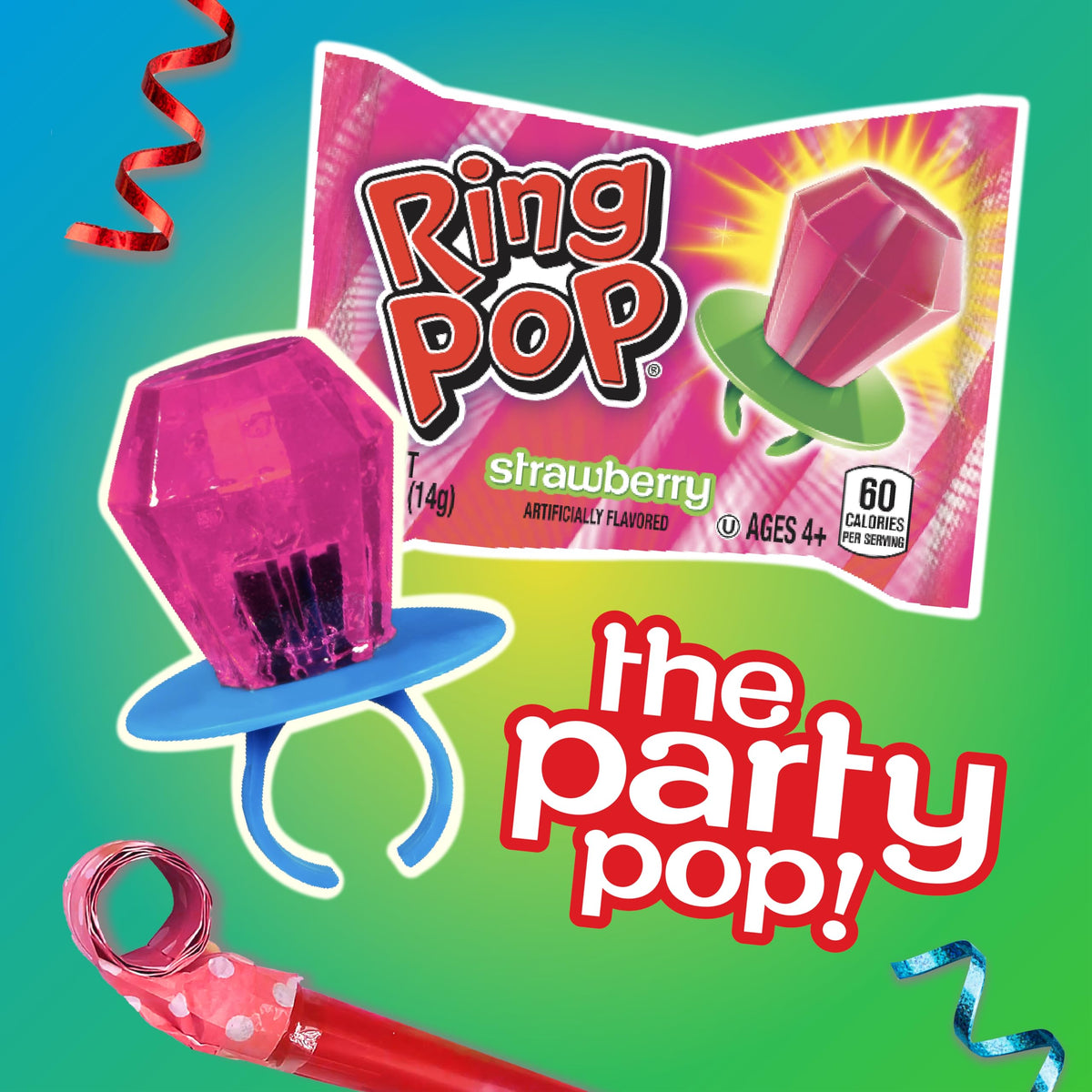 Ring Pop Lollipops Bulk 24-Count Variety Pack – Assorted Flavors