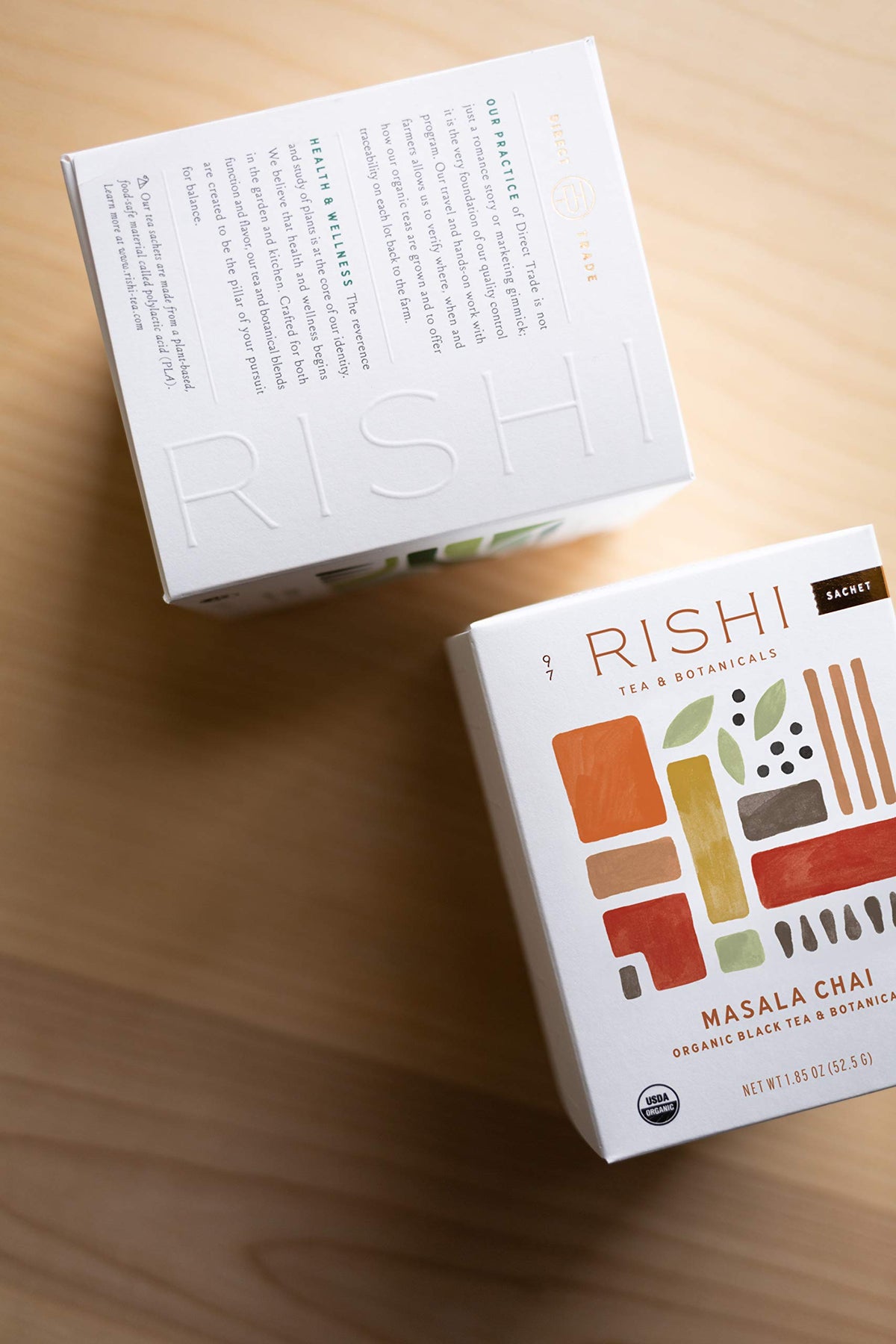 Rishi Tea Masala Chai – USDA Organic Black Tea Blend, Highly Caffeinated, Naturally Spiced (15 Sachets per Pack, Pack of 2)