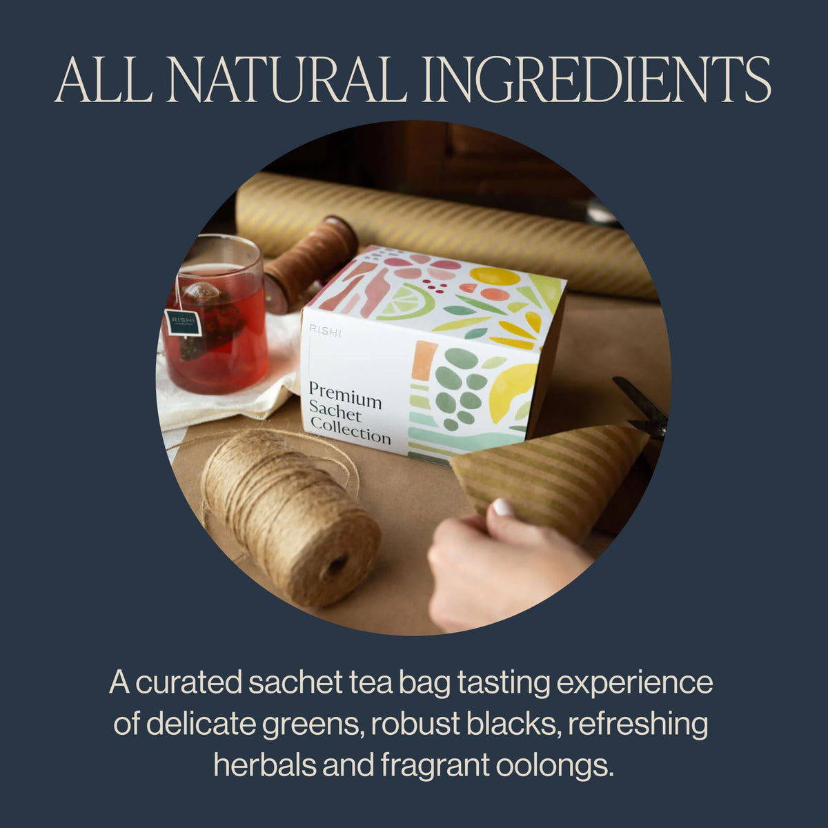 Rishi Tea Sachet Sampler Gift Box – 24 Count Organic, Caffeinated & Non-Caffeinated Tea Bags