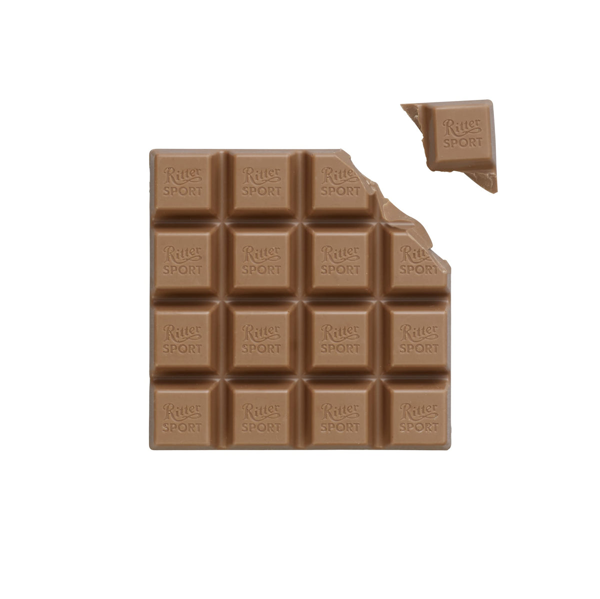 Ritter Sport Alpine Milk Chocolate – 3.5 oz Bar, 12-Pack, 100% Certified Sustainable Cocoa