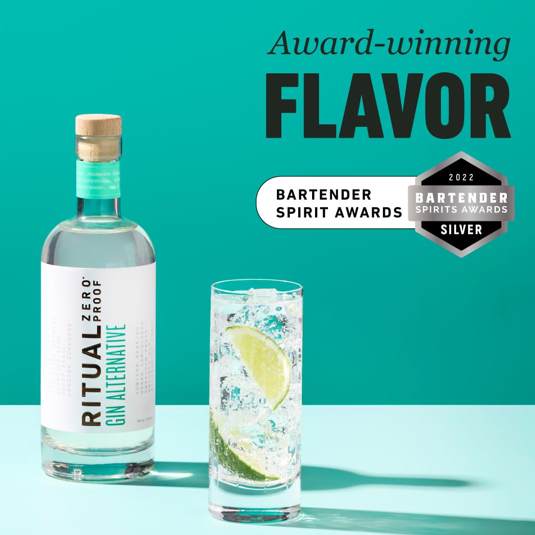 Ritual Zero-Proof Non-Alcoholic Gin – 750ml | Alcohol-Free Cocktail Alternative