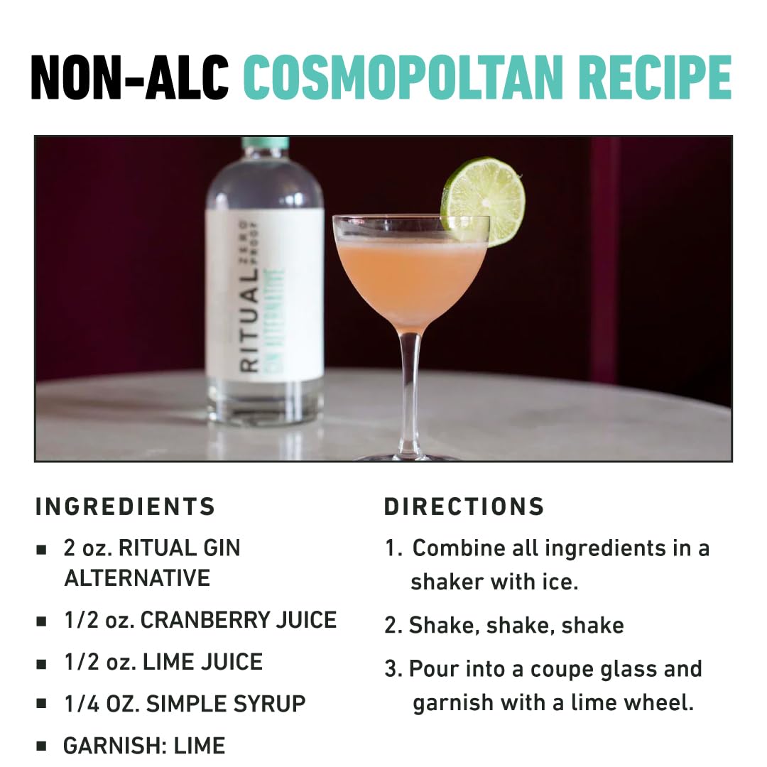 Ritual Zero-Proof Non-Alcoholic Gin – 750ml | Alcohol-Free Cocktail Alternative