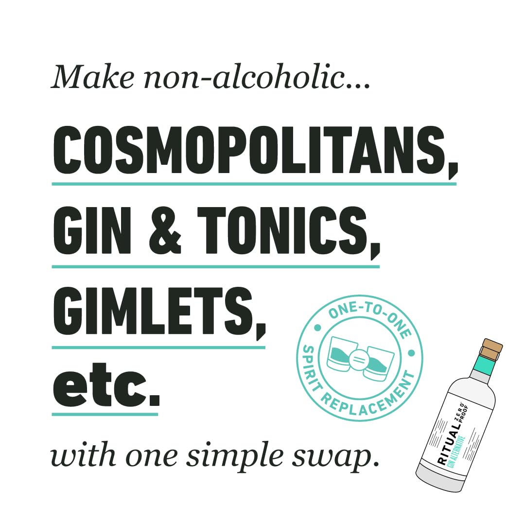 Ritual Zero-Proof Non-Alcoholic Gin – 750ml | Alcohol-Free Cocktail Alternative