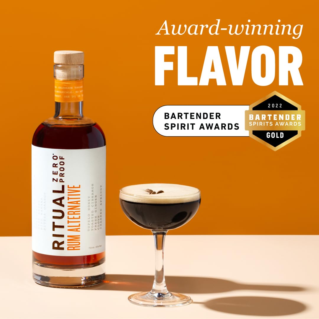 Ritual Zero Proof Non-Alcoholic Rum - 750ml | Alcohol-Free Rum for Cocktails