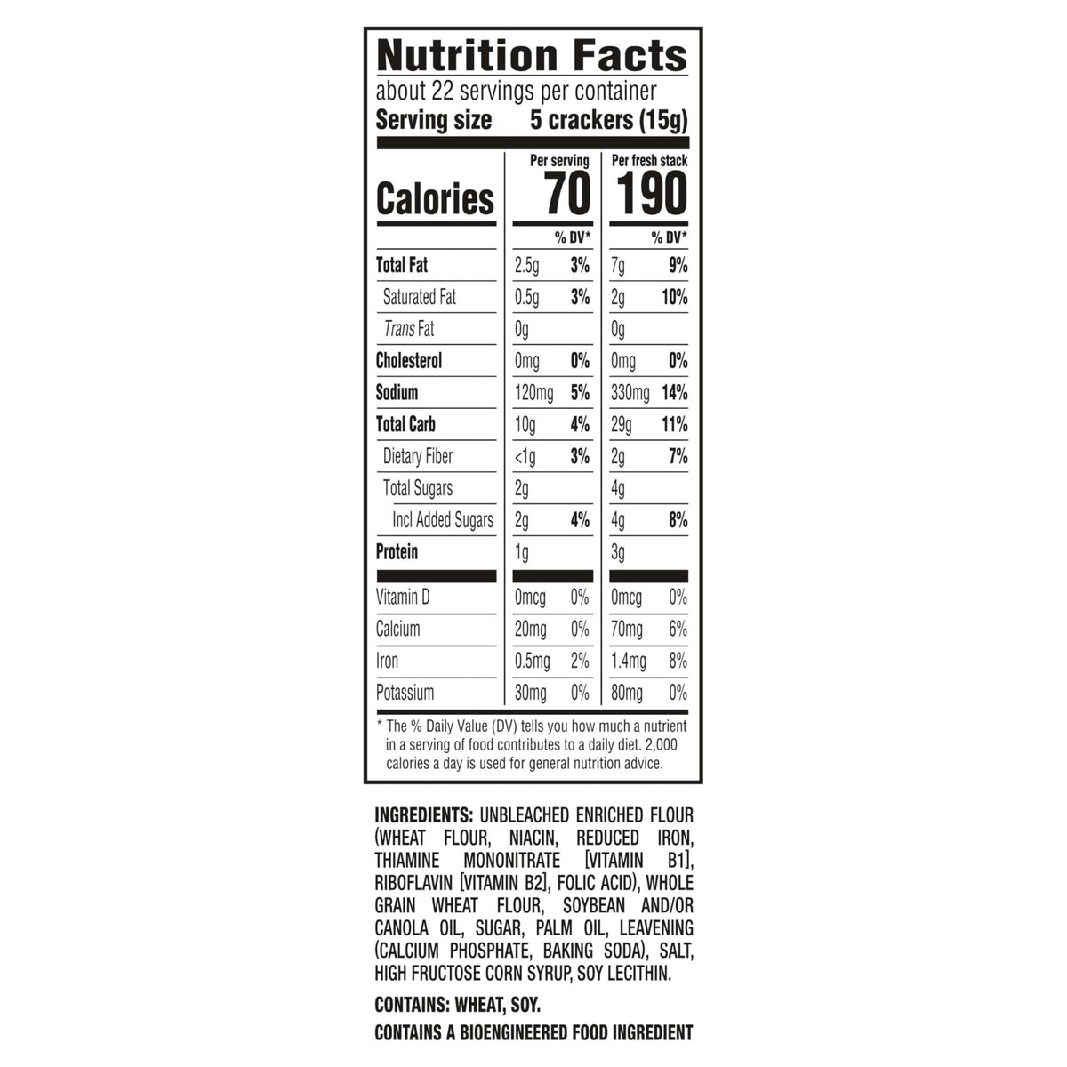 RITZ Fresh Stacks Whole Wheat Crackers – 6 Boxes, 48 Snack Packs
