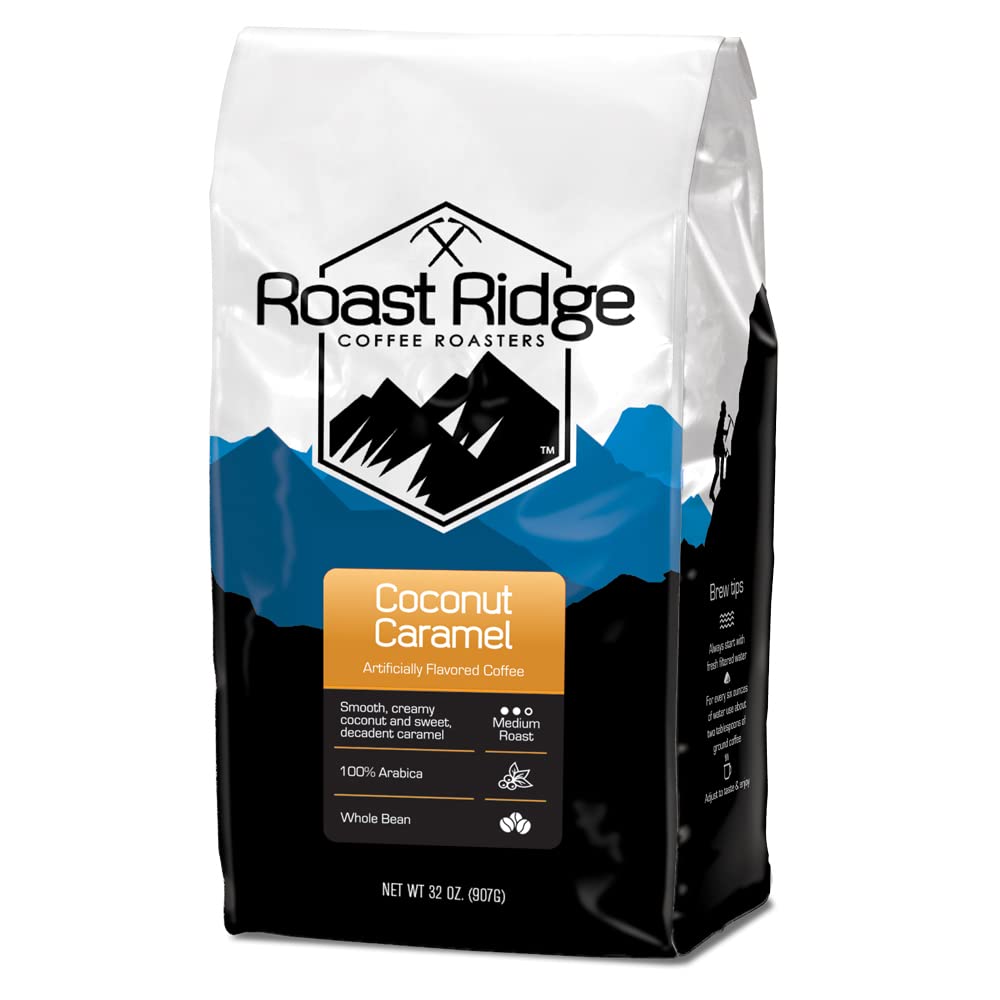 Roast Ridge Whole Bean Coffee – Coconut Caramel (Medium Roast), 2 lb