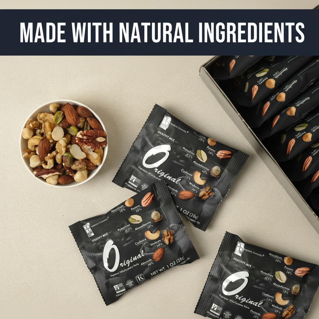 Roastery Coast Mixed Nuts Variety Pack – Unsalted, No Peanuts, Individual Snack Packs