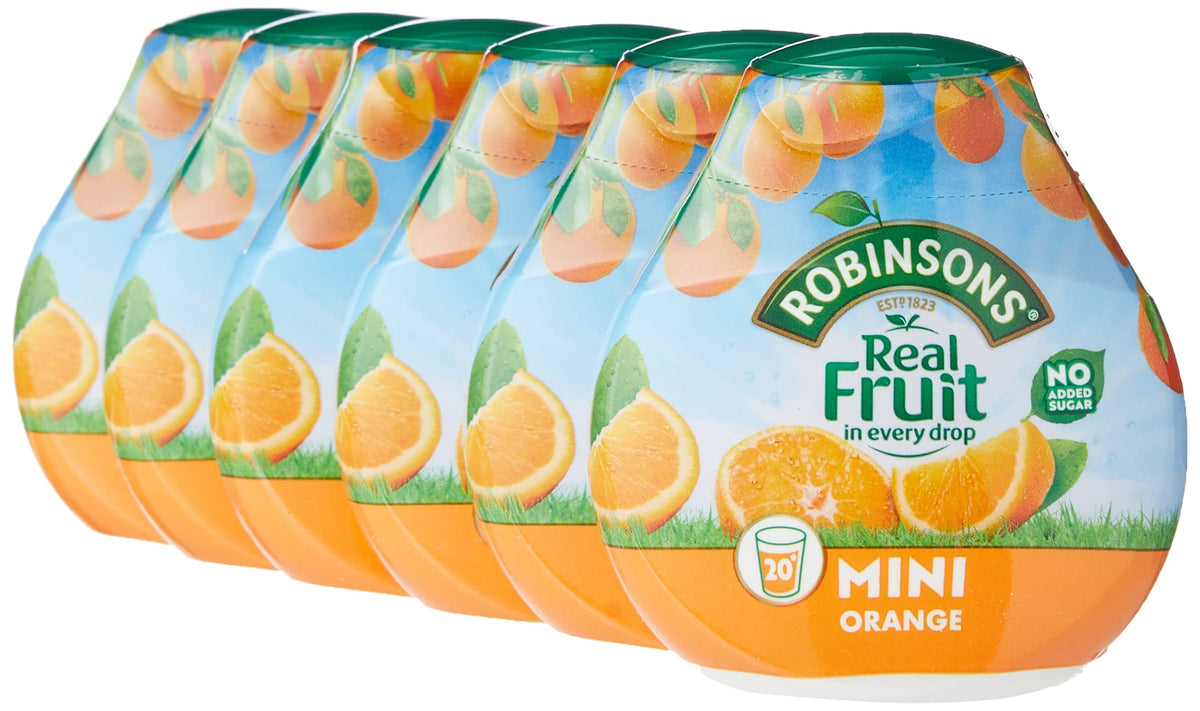 Robinsons Mini - No Added Sugar, Low Calorie Orange, 6 Count