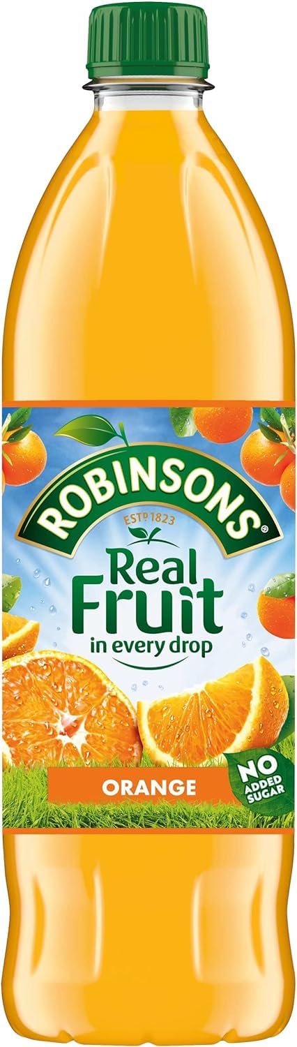 Robinsons Whole Orange No Added Sugar 1L – Pack of 4 | Real Fruit Squash